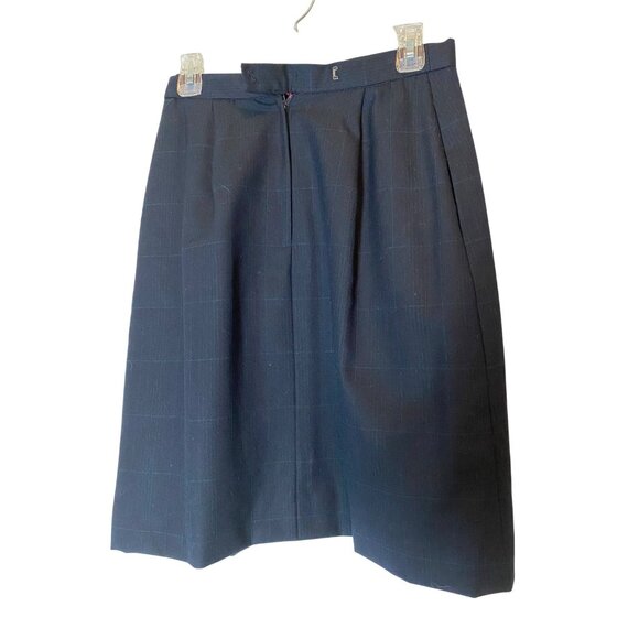 Mark Shale Skirt Suit Navy Plaid Single-Button Blazer Size 14 - Picture 5 of 16